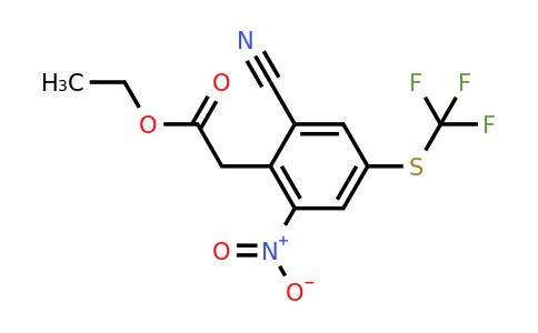 1806311-69-2 | Ethyl 2-cyano-6-nitro-4-(trifluoromethylthio)phenylacetate