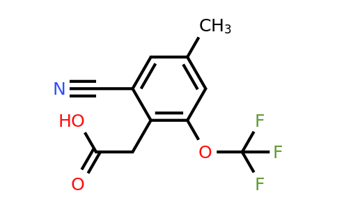 1806320-12-6 | 2-Cyano-4-methyl-6-(trifluoromethoxy)phenylacetic acid