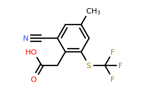 1806320-44-4 | 2-Cyano-4-methyl-6-(trifluoromethylthio)phenylacetic acid