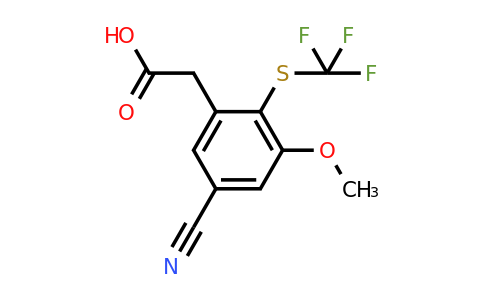 1806323-39-6 | 5-Cyano-3-methoxy-2-(trifluoromethylthio)phenylacetic acid