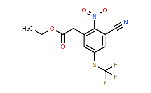 1806324-42-4 | Ethyl 3-cyano-2-nitro-5-(trifluoromethylthio)phenylacetate