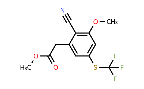 1806326-84-0 | Methyl 2-cyano-3-methoxy-5-(trifluoromethylthio)phenylacetate