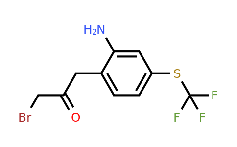 1806329-92-9 | 1-(2-Amino-4-(trifluoromethylthio)phenyl)-3-bromopropan-2-one