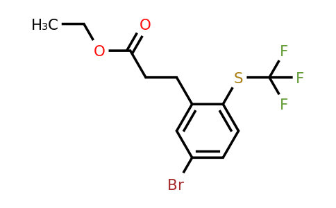 1806336-02-6 | Ethyl 3-(5-bromo-2-(trifluoromethylthio)phenyl)propanoate
