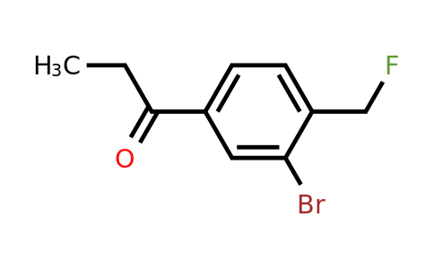 1806338-43-1 | 1-(3-Bromo-4-(fluoromethyl)phenyl)propan-1-one