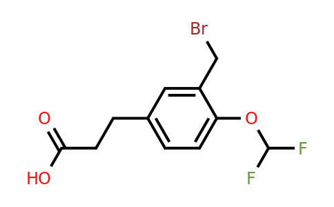 1806341-79-6 | 3-(3-(Bromomethyl)-4-(difluoromethoxy)phenyl)propanoic acid