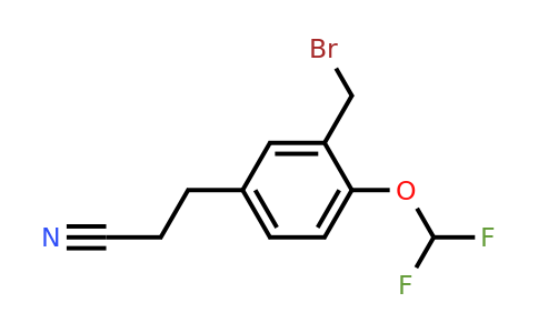1806341-93-4 | 3-(3-(Bromomethyl)-4-(difluoromethoxy)phenyl)propanenitrile