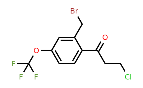1806343-90-7 | 1-(2-(Bromomethyl)-4-(trifluoromethoxy)phenyl)-3-chloropropan-1-one