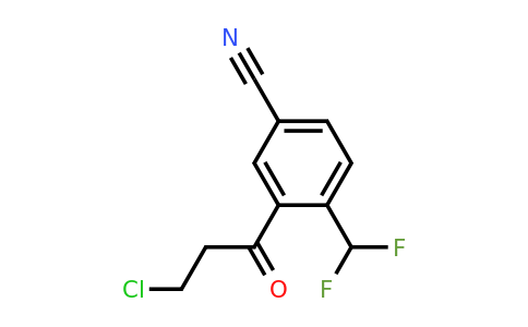 1806359-58-9 | 3-(3-Chloropropanoyl)-4-(difluoromethyl)benzonitrile