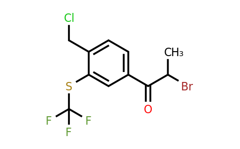 1806360-20-2 | 2-Bromo-1-(4-(chloromethyl)-3-(trifluoromethylthio)phenyl)propan-1-one
