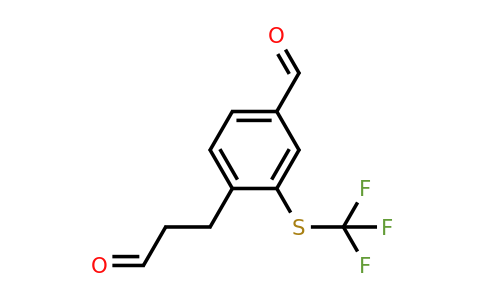 1806361-91-0 | 4-(3-Oxopropyl)-3-(trifluoromethylthio)benzaldehyde
