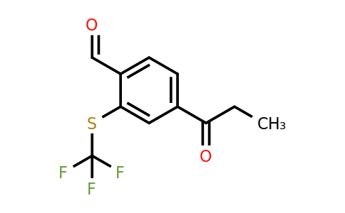 1806362-08-2 | 4-Propionyl-2-(trifluoromethylthio)benzaldehyde