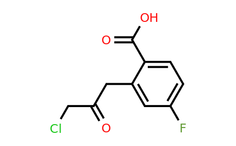 1806367-12-3 | 2-(3-Chloro-2-oxopropyl)-4-fluorobenzoic acid