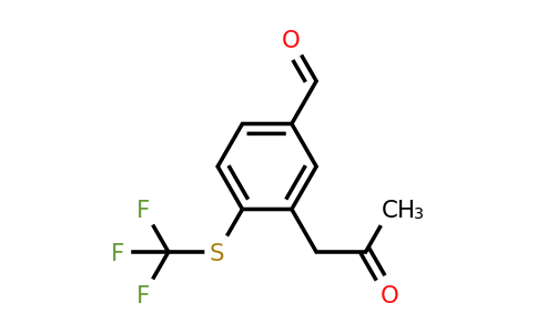 1806368-16-0 | 3-(2-Oxopropyl)-4-(trifluoromethylthio)benzaldehyde