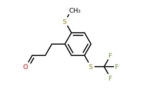 1806370-14-8 | 3-(2-(Methylthio)-5-(trifluoromethylthio)phenyl)propanal