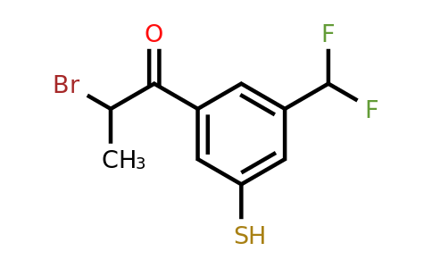 1806370-27-3 | 2-Bromo-1-(3-(difluoromethyl)-5-mercaptophenyl)propan-1-one