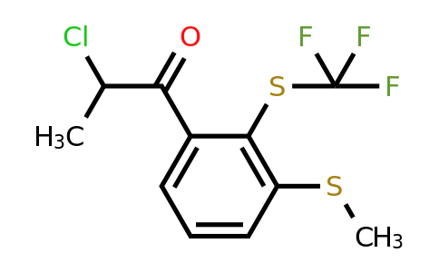 1806370-33-1 | 2-Chloro-1-(3-(methylthio)-2-(trifluoromethylthio)phenyl)propan-1-one