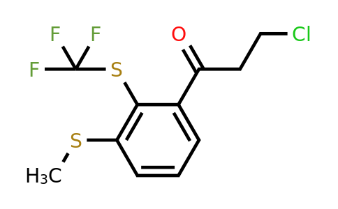 1806370-38-6 | 3-Chloro-1-(3-(methylthio)-2-(trifluoromethylthio)phenyl)propan-1-one