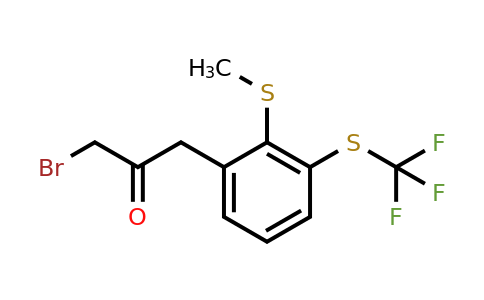 1806370-61-5 | 1-Bromo-3-(2-(methylthio)-3-(trifluoromethylthio)phenyl)propan-2-one