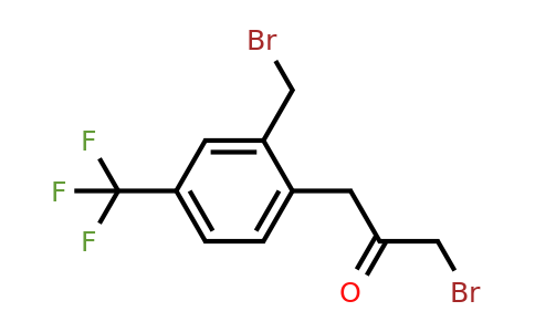 1806371-74-3 | 1-Bromo-3-(2-(bromomethyl)-4-(trifluoromethyl)phenyl)propan-2-one