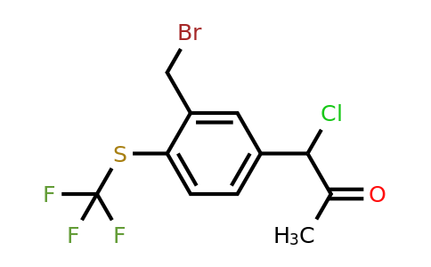 1806372-45-1 | 1-(3-(Bromomethyl)-4-(trifluoromethylthio)phenyl)-1-chloropropan-2-one