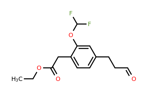 1806374-76-4 | Ethyl 2-(difluoromethoxy)-4-(3-oxopropyl)phenylacetate