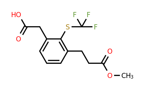 1806374-92-4 | 3-(3-Methoxy-3-oxopropyl)-2-(trifluoromethylthio)phenylacetic acid