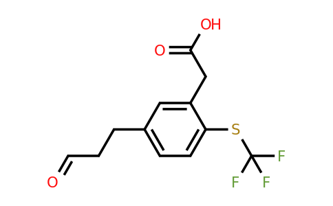 1806375-30-3 | 5-(3-Oxopropyl)-2-(trifluoromethylthio)phenylacetic acid
