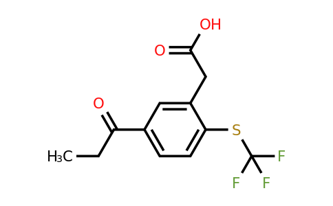 1806375-48-3 | 5-Propionyl-2-(trifluoromethylthio)phenylacetic acid