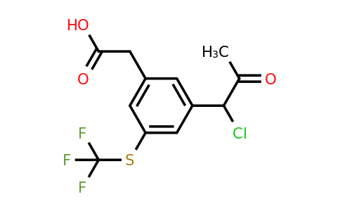 1806375-96-1 | 3-(1-Chloro-2-oxopropyl)-5-(trifluoromethylthio)phenylacetic acid
