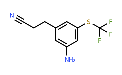 1806376-06-6 | 3-(3-Amino-5-(trifluoromethylthio)phenyl)propanenitrile