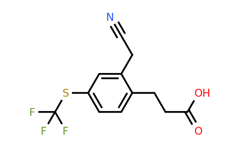 1806376-74-8 | 2-(2-Carboxyethyl)-5-(trifluoromethylthio)phenylacetonitrile