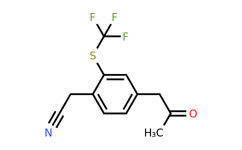 1806377-13-8 | 4-(2-Oxopropyl)-2-(trifluoromethylthio)phenylacetonitrile