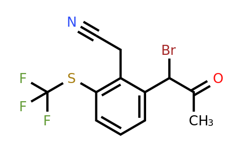 1806377-20-7 | 2-(1-Bromo-2-oxopropyl)-6-(trifluoromethylthio)phenylacetonitrile