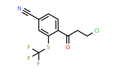 1806379-48-5 | 4-(3-Chloropropanoyl)-3-(trifluoromethylthio)benzonitrile