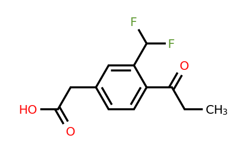 1806380-18-6 | 3-(Difluoromethyl)-4-propionylphenylacetic acid