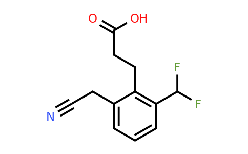 1806380-98-2 | 2-(2-Carboxyethyl)-3-(difluoromethyl)phenylacetonitrile