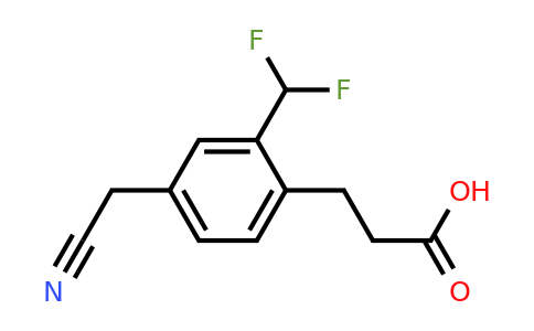 1806381-13-4 | 4-(2-Carboxyethyl)-3-(difluoromethyl)phenylacetonitrile