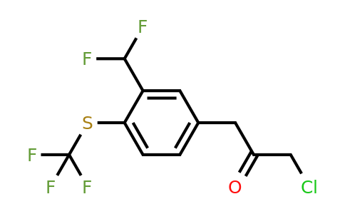 1806381-19-0 | 1-Chloro-3-(3-(difluoromethyl)-4-(trifluoromethylthio)phenyl)propan-2-one
