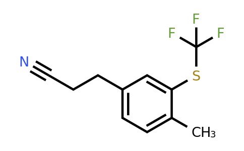 1806381-20-3 | 3-(4-Methyl-3-(trifluoromethylthio)phenyl)propanenitrile
