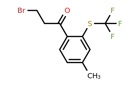 1806381-48-5 | 4-(3-Bromopropanoyl)-3-(trifluoromethylthio)toluene