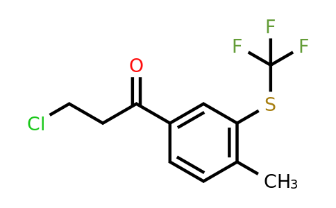 1806381-65-6 | 4-(3-Chloropropanoyl)-2-(trifluoromethylthio)toluene
