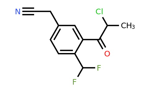 1806381-66-7 | 3-(2-Chloropropanoyl)-4-(difluoromethyl)phenylacetonitrile
