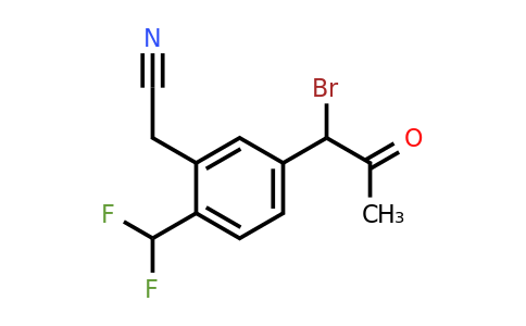 1806381-91-8 | 5-(1-Bromo-2-oxopropyl)-2-(difluoromethyl)phenylacetonitrile