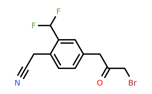 1806381-96-3 | 4-(3-Bromo-2-oxopropyl)-2-(difluoromethyl)phenylacetonitrile