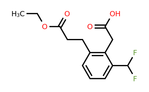 1806381-99-6 | 2-(Difluoromethyl)-6-(3-ethoxy-3-oxopropyl)phenylacetic acid