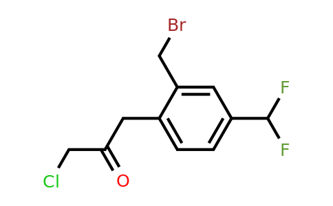1806382-97-7 | 1-(2-(Bromomethyl)-4-(difluoromethyl)phenyl)-3-chloropropan-2-one