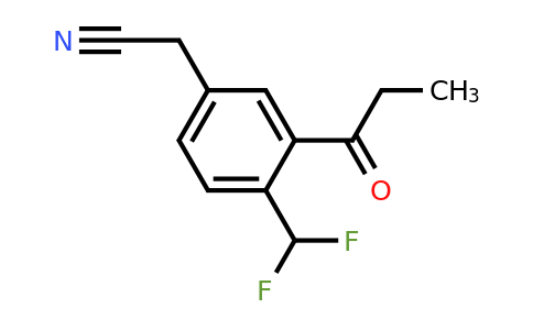 1806383-23-2 | 4-(Difluoromethyl)-3-propionylphenylacetonitrile