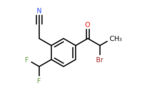 1806383-38-9 | 5-(2-Bromopropanoyl)-2-(difluoromethyl)phenylacetonitrile