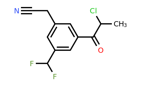 1806383-60-7 | 3-(2-Chloropropanoyl)-5-(difluoromethyl)phenylacetonitrile